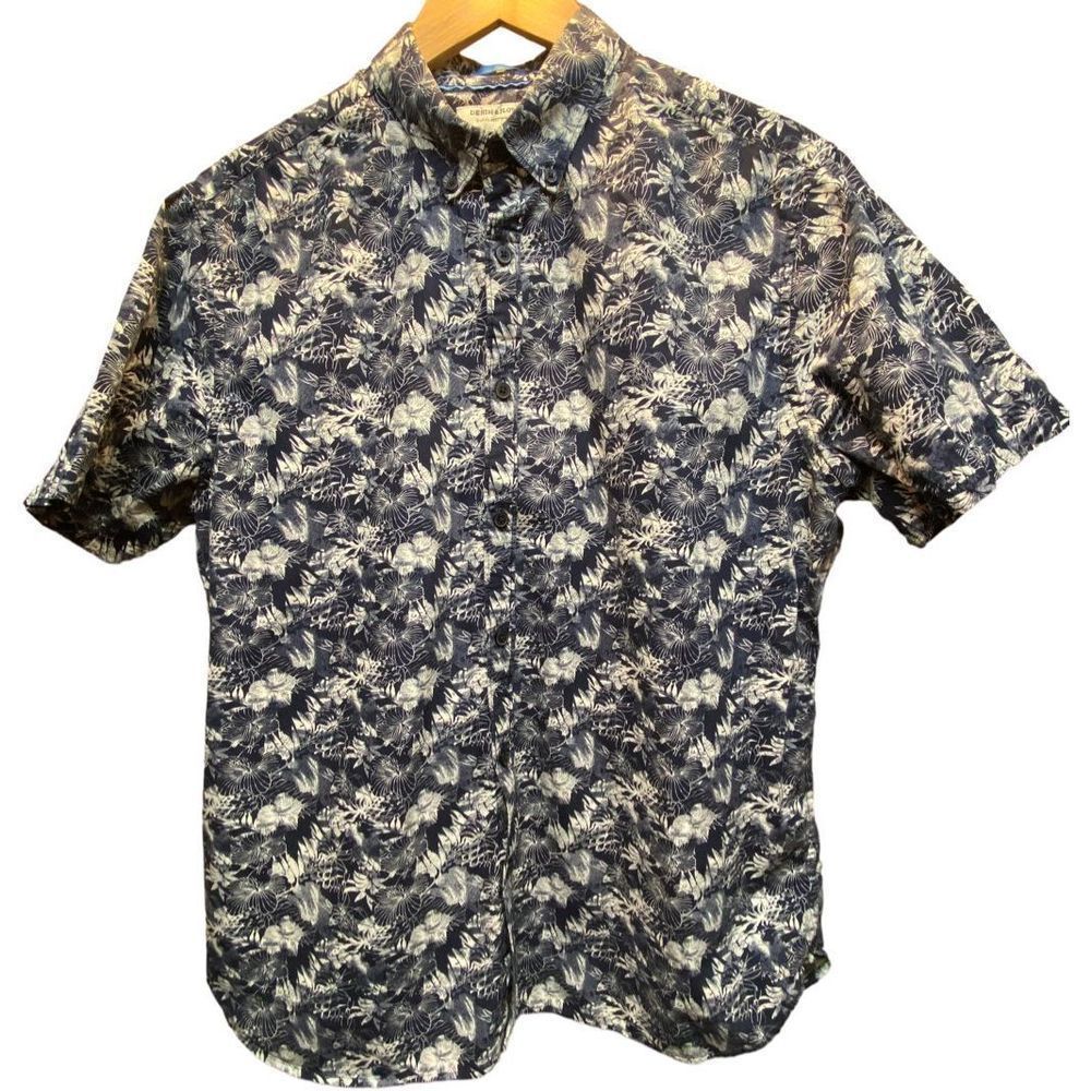 Denim & Flower mens XL Floral pattern Shirt